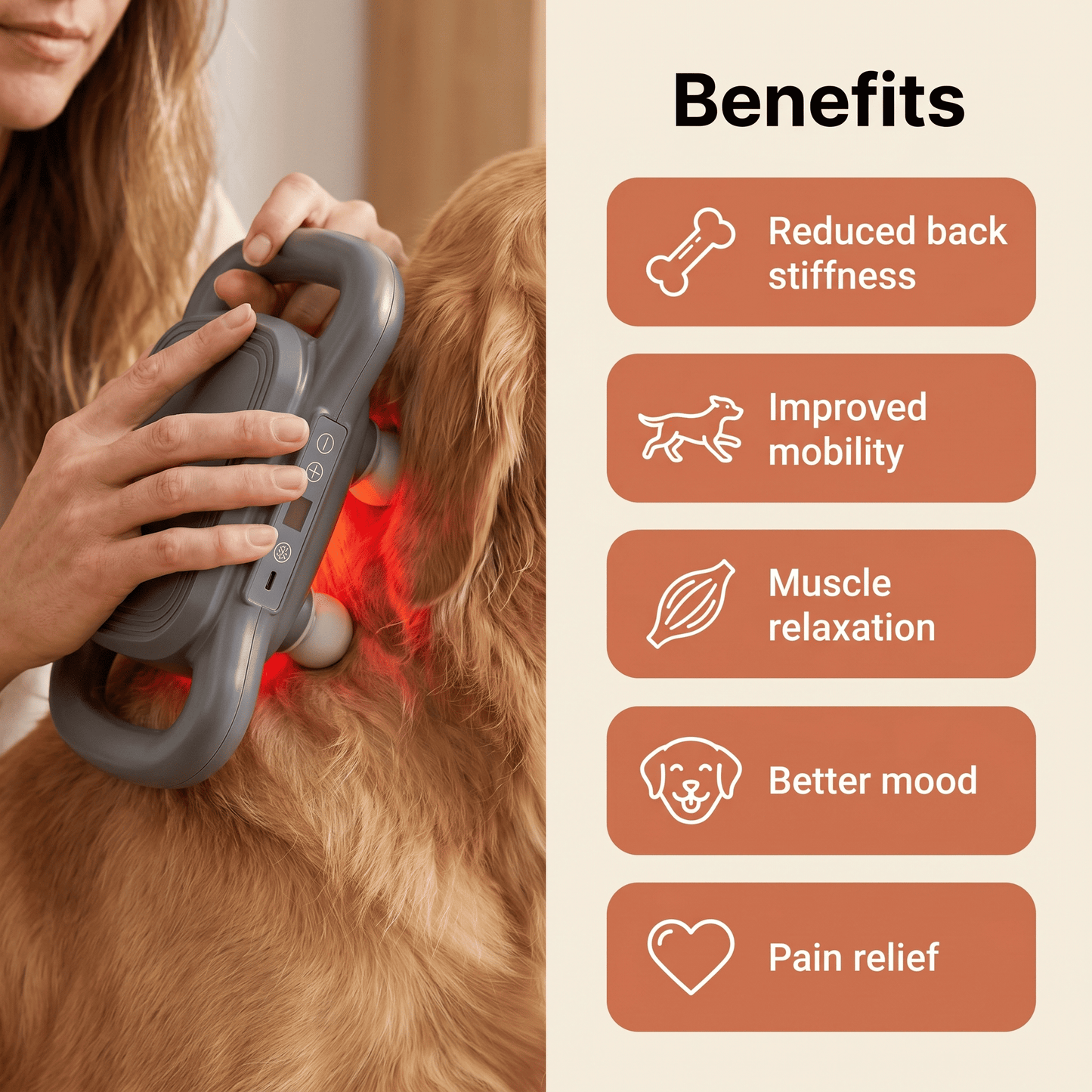 PawsHalo™ 6 Heads Massage Gun